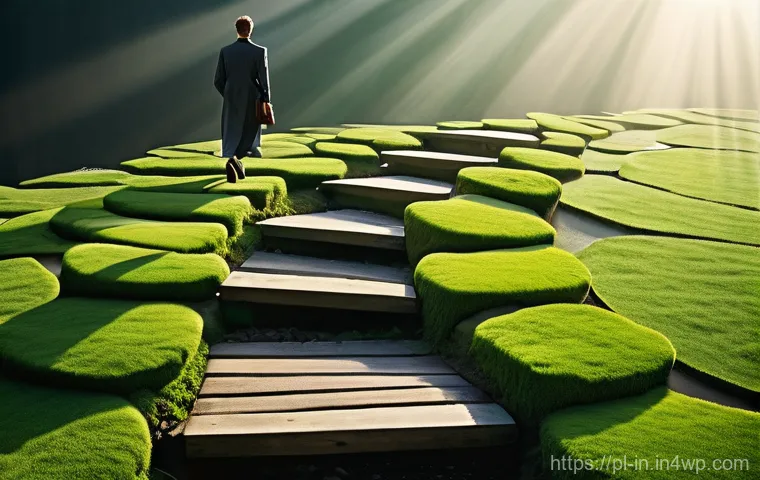 기회 포착을 위한 비즈니스 통찰력 강화 - **Prompt: "A focused individual, gender-neutral, in smart professional attire, stands within a futur...