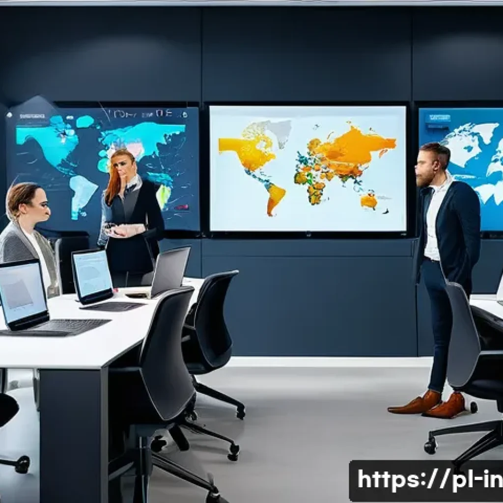기회 포착을 위한 비즈니스 트렌드 - A modern Polish business office environment showcasing a diverse team of professionals collaborating...